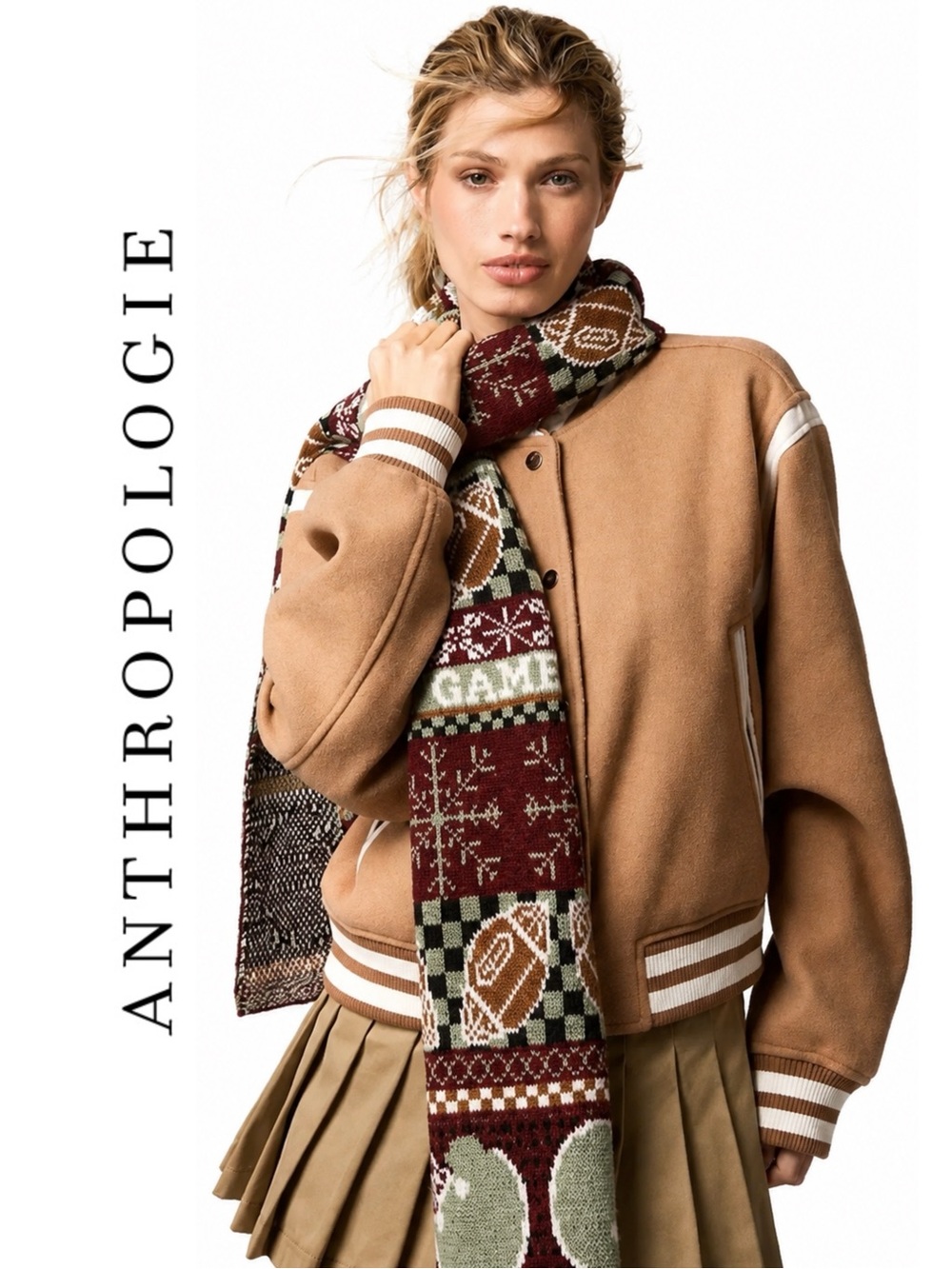Anthropologie Mariel Scarf: FOOTBALL Icon Edition